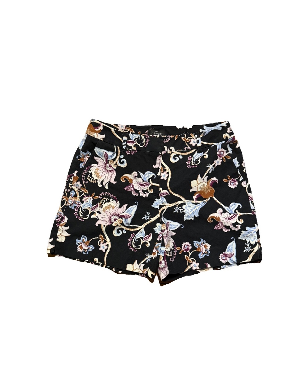 Purple Floral Print Women's Short Shorts WHBM Women’s Zero